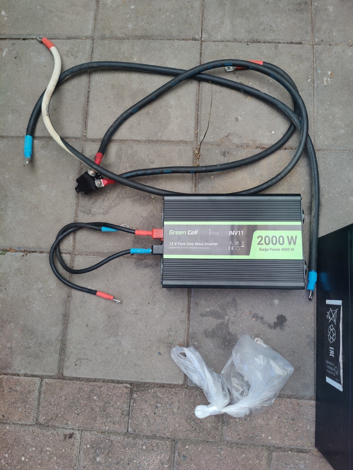 Complete 12V Accu Systeem: Accu, Omvormer, Scheider, Ophalen, Gebruikt, Universele onderdelen