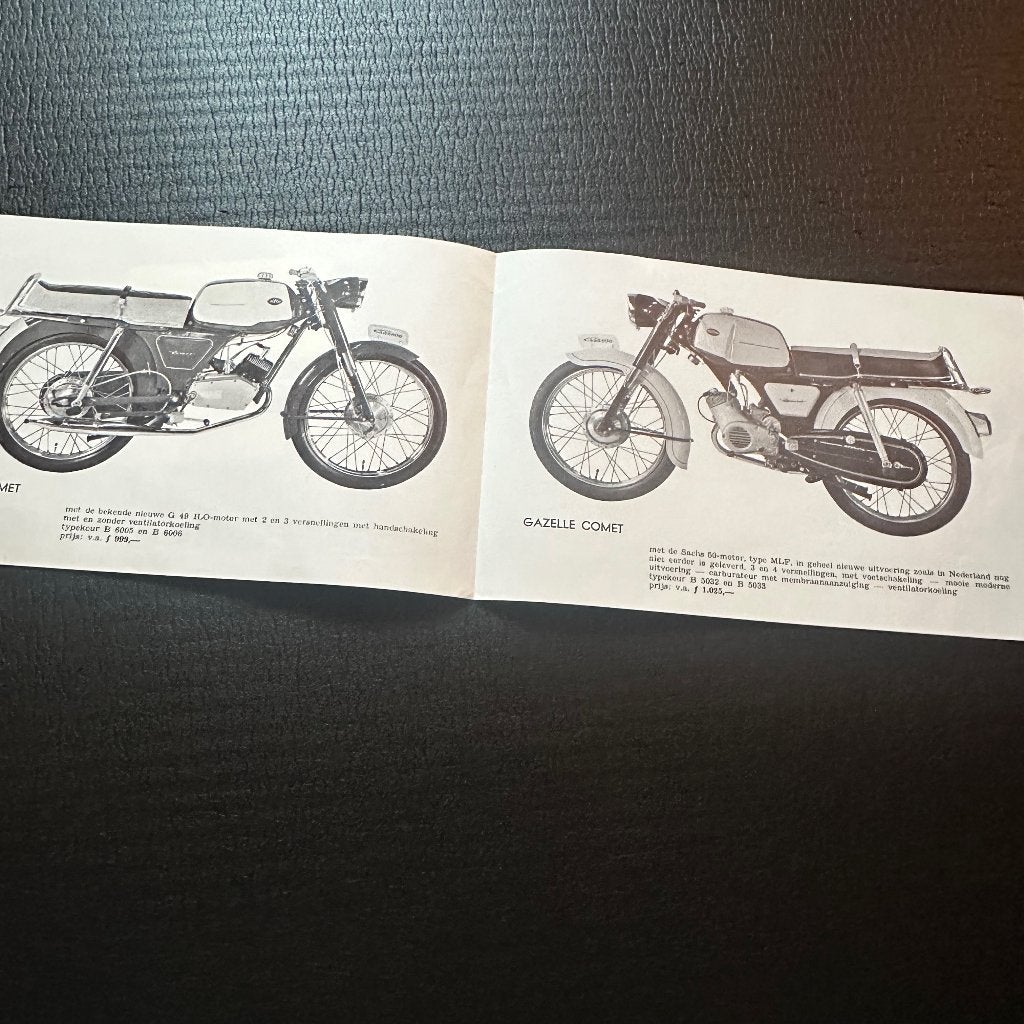 #8) GAZELLE & KTM Comet - 1966 Bromfiets Folder, Verzenden, Gelezen, Folder