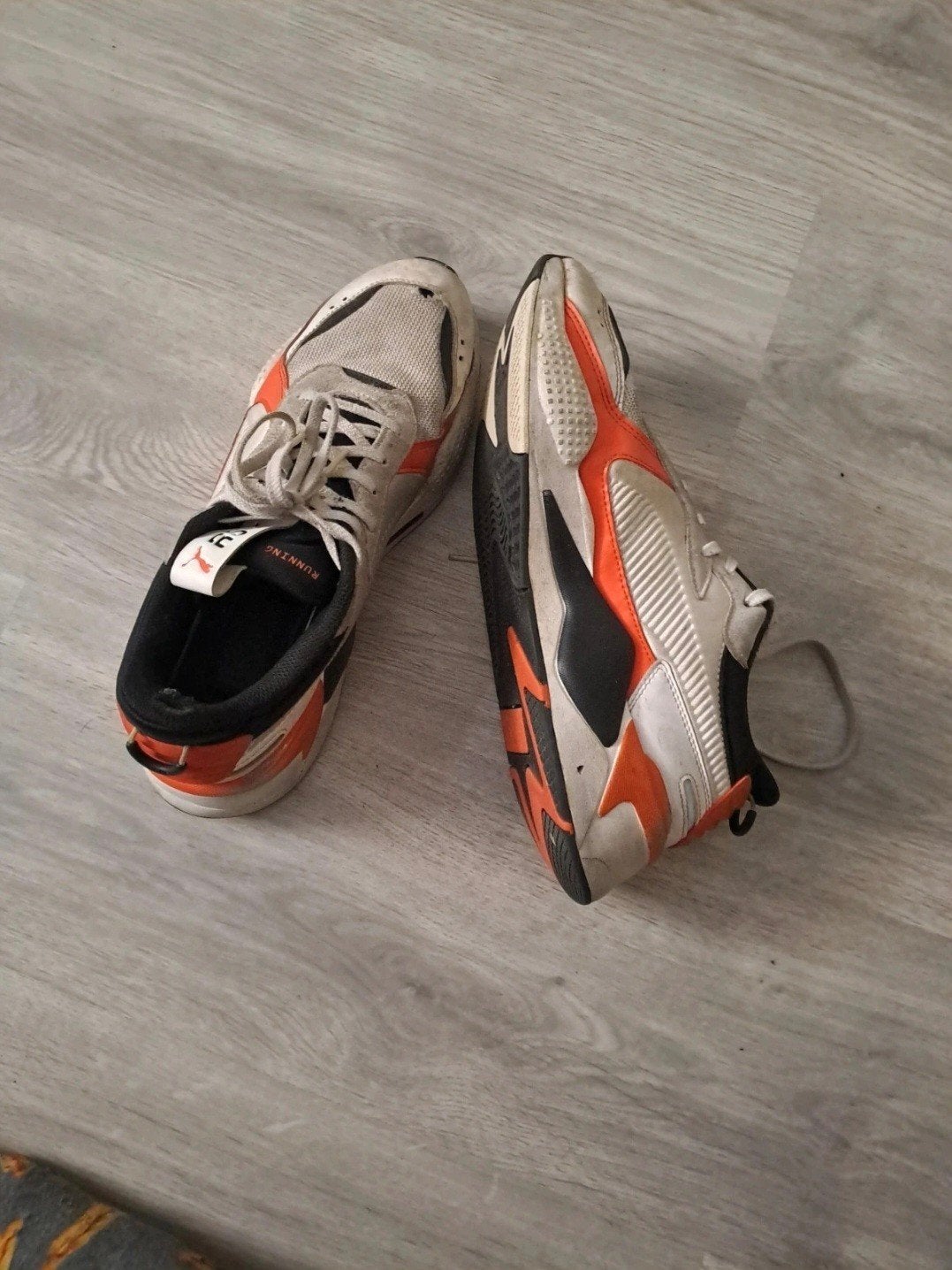 Puma RS-X sneakers - Maat 45 - Wit/Oranje/Zwart, Puma, Overige kleuren, Ophalen of Verzenden, Sneakers of Gympen