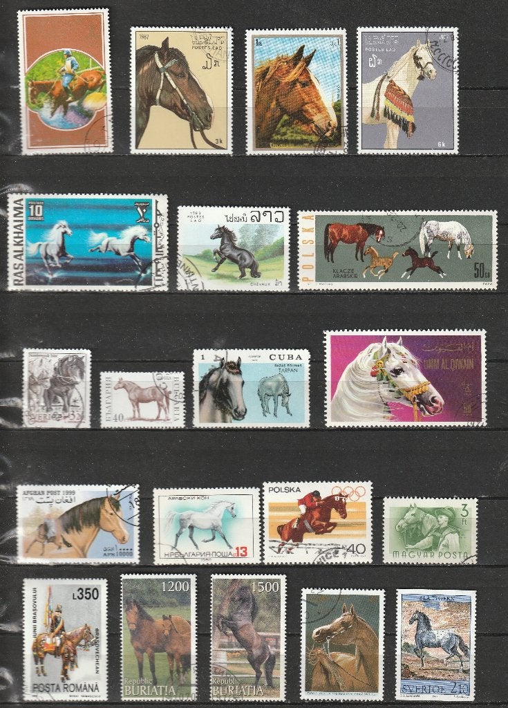 R 168. Paarden restantje 2/5 zie scan, Verzenden, Dier of Natuur