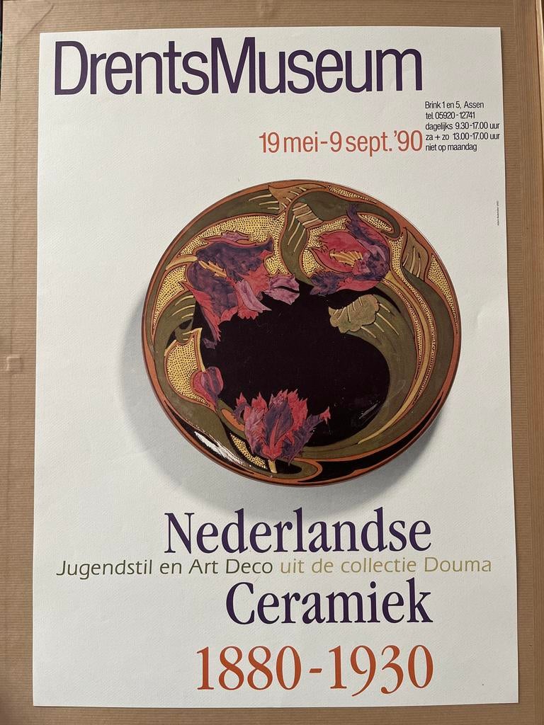 Drents Museum Poster: Nederlandse Jugendstil en Art Deco, Ophalen of Verzenden