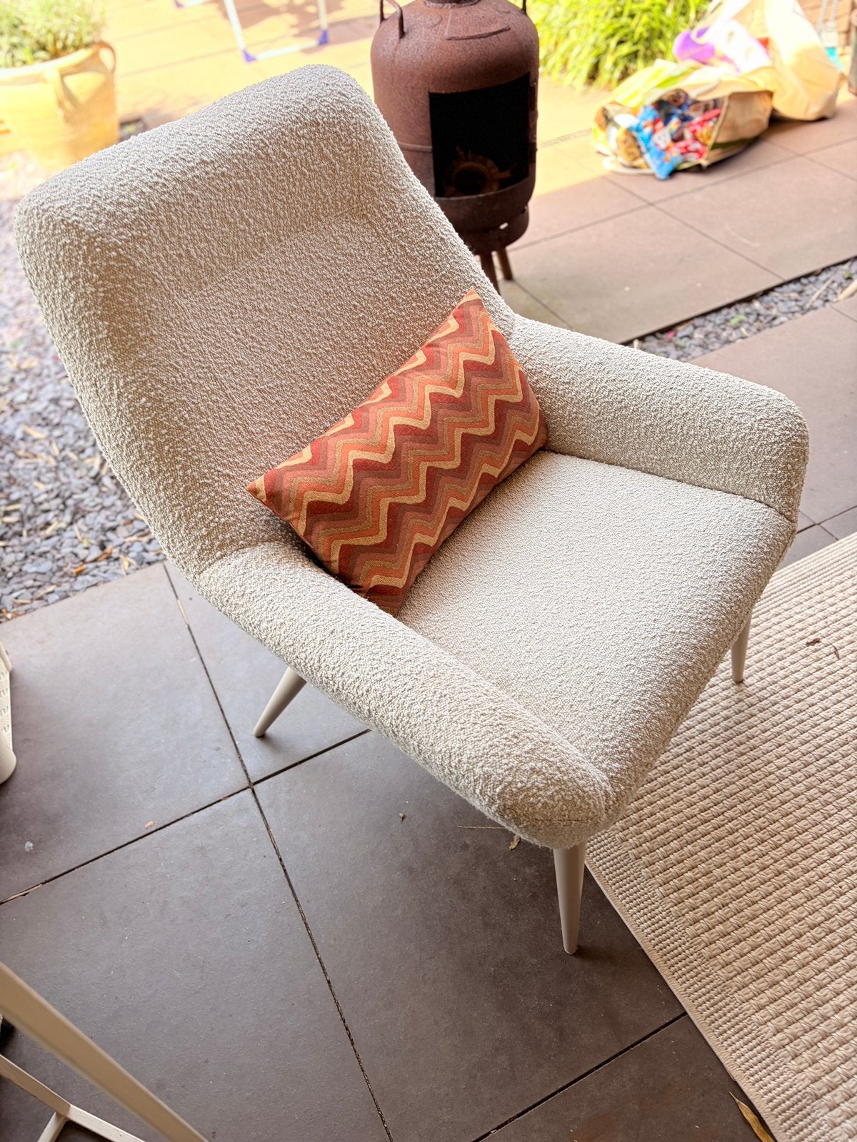 Comfortabele Crèmekleurige Fauteuil - Zo goed als nieuw, Ophalen, Wit, Zo goed als nieuw, Eén