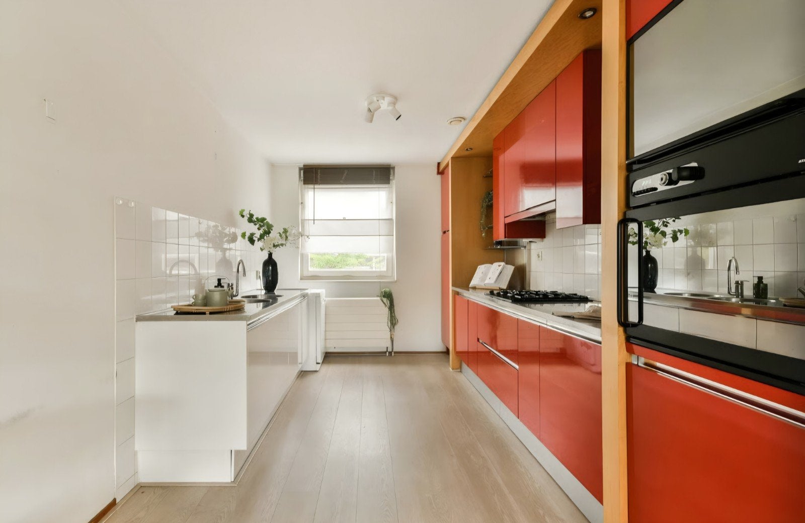 Complete SieMatic keuken met apparatuur, Ophalen, Gebruikt, Rood, Dubbelwandige keuken