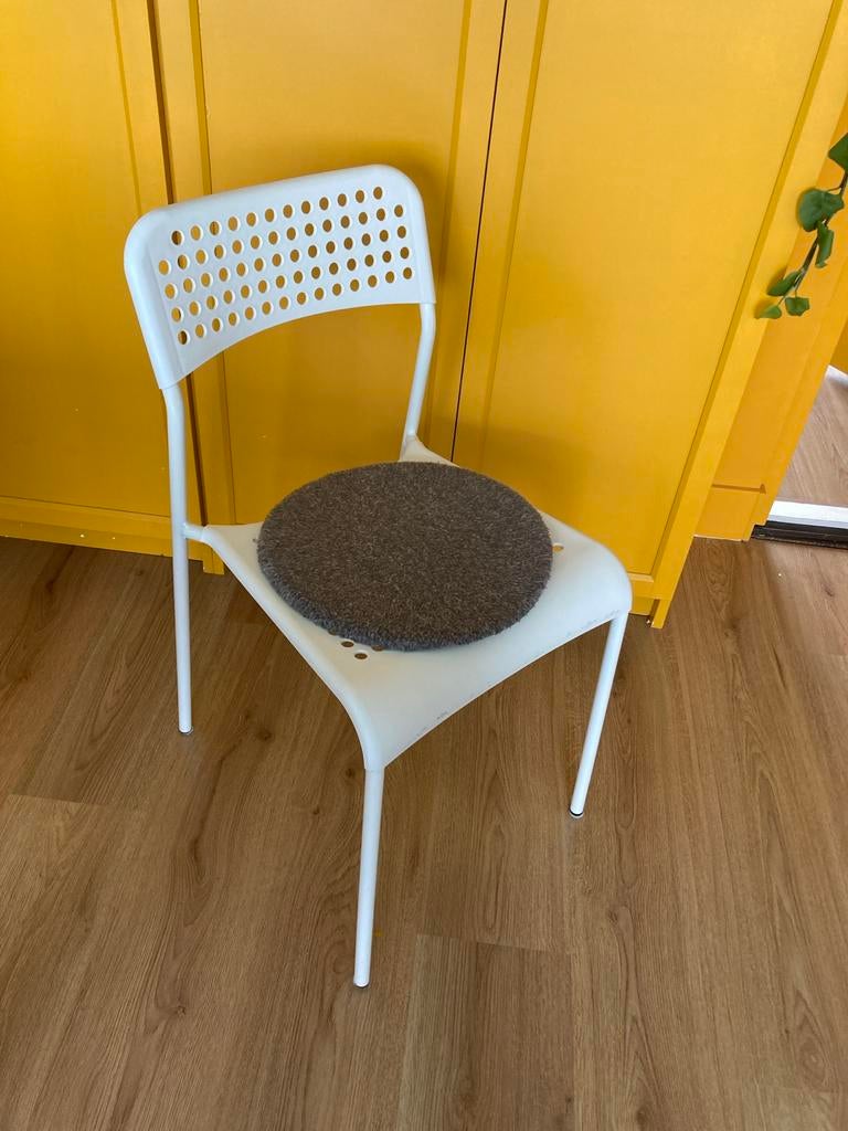 Stoel Ikea, Huis en Inrichting, Stoelen, Ophalen, Kunststof, Gebruikt, Wit