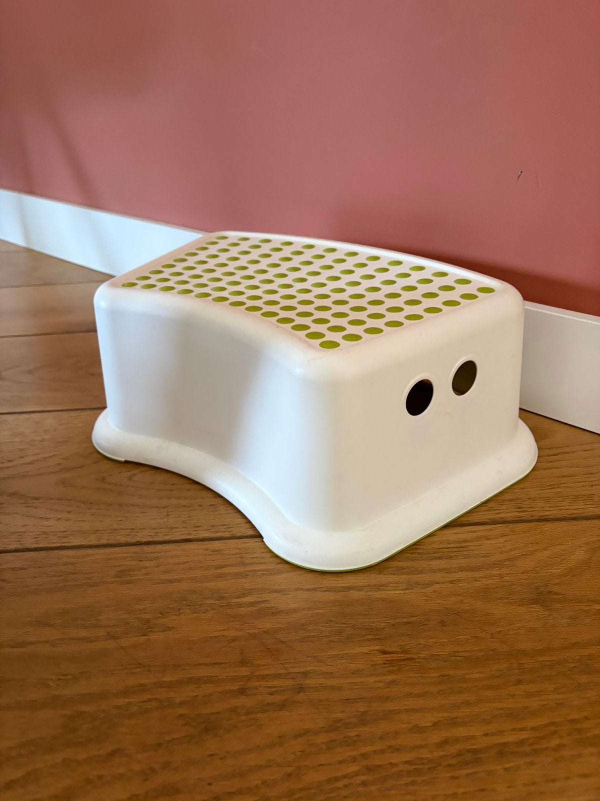 IKEA opstapje met antislip, wit/groen, Ophalen, Gebruikt