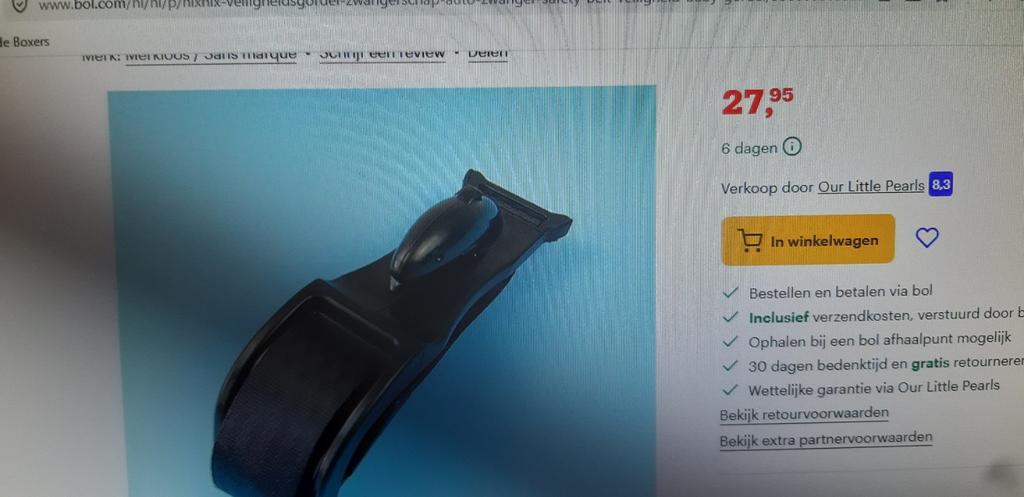 Nieuw Zwangerschap veiligheid gordel, Kinderen en Baby's, Autostoeltjes, Autogordel, 15 t/m 36 kg, Nieuw, Ophalen