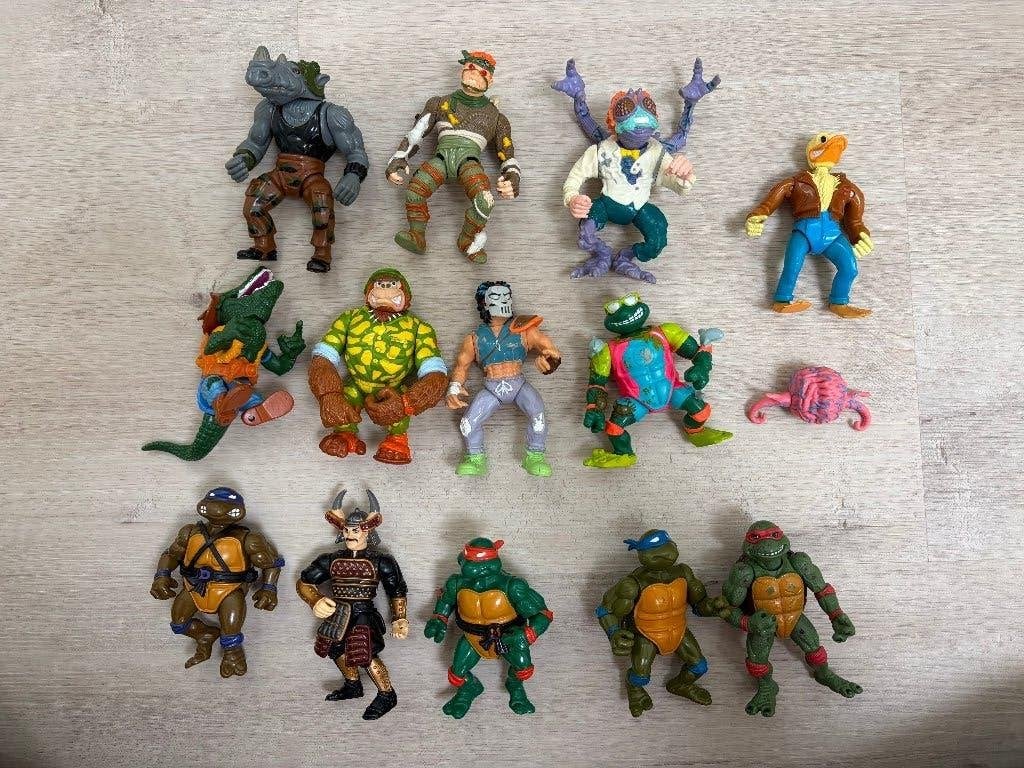 Vintage Playmates TMNT figuren lot (80s/90s), Ophalen of Verzenden, Gebruikt