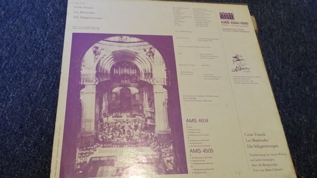 LP-box César Franck - orgelmuziek, Gebruikt, Beschermende buitenhoes, Overige typen, Ophalen of Verzenden