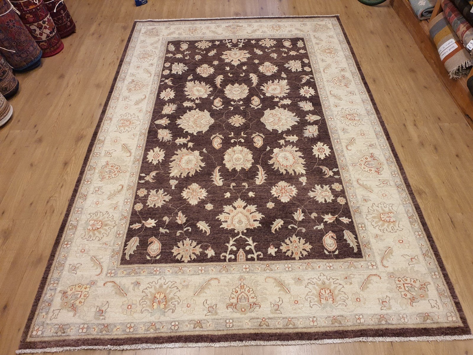 Handgeknoopt oosters tapijt ziegler 273x183, Info@SlatsAntiek.nl, Bruin, Perzisch, 150 tot 200 cm