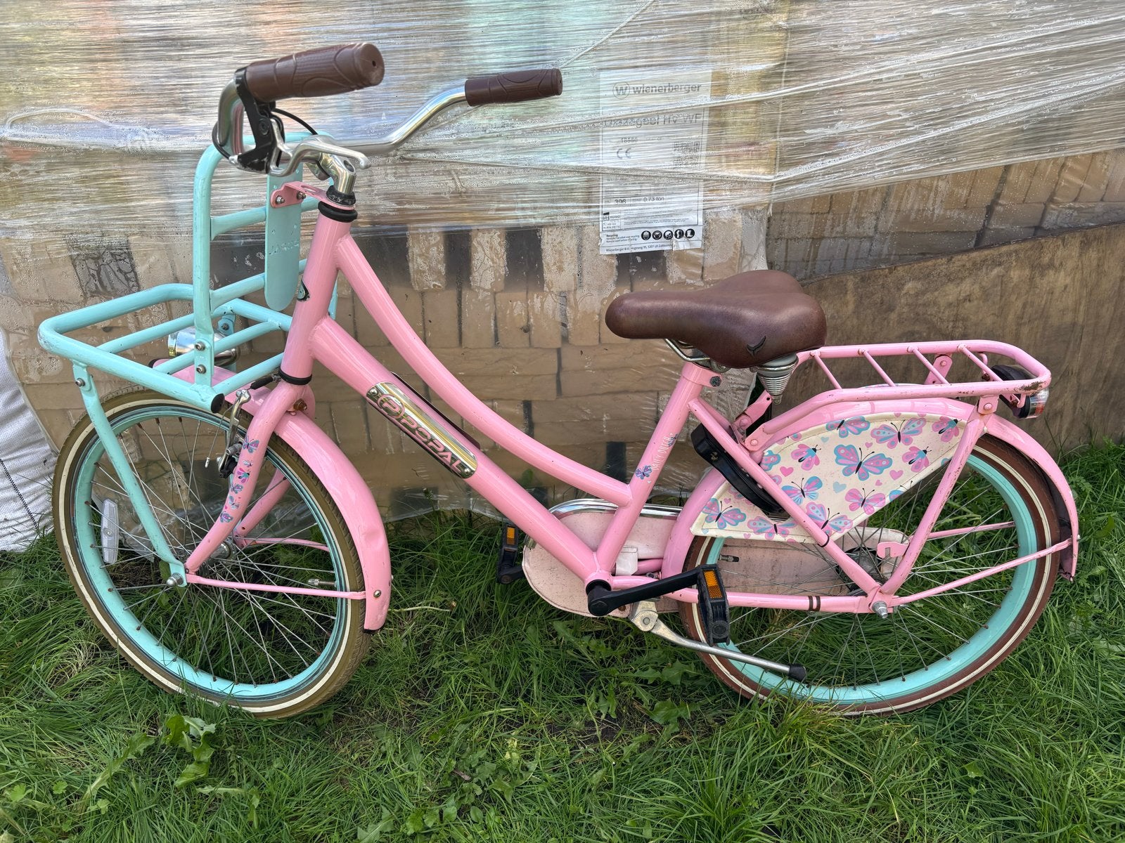 Roze kinderfiets GRATIS!, Fietsen en Brommers, Ophalen, Gebruikt, Velgrem, Handrem