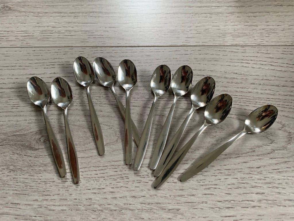 Kleine lepeltjes Amefa, Ophalen of Verzenden, Zo goed als nieuw, Rvs of Chroom