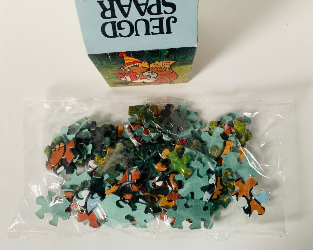 Oude Rabobank Jeugd Spaar Puzzel in kubusdoosje, Verzamelen, Ophalen of Verzenden, Gebruikt, Reclamebord