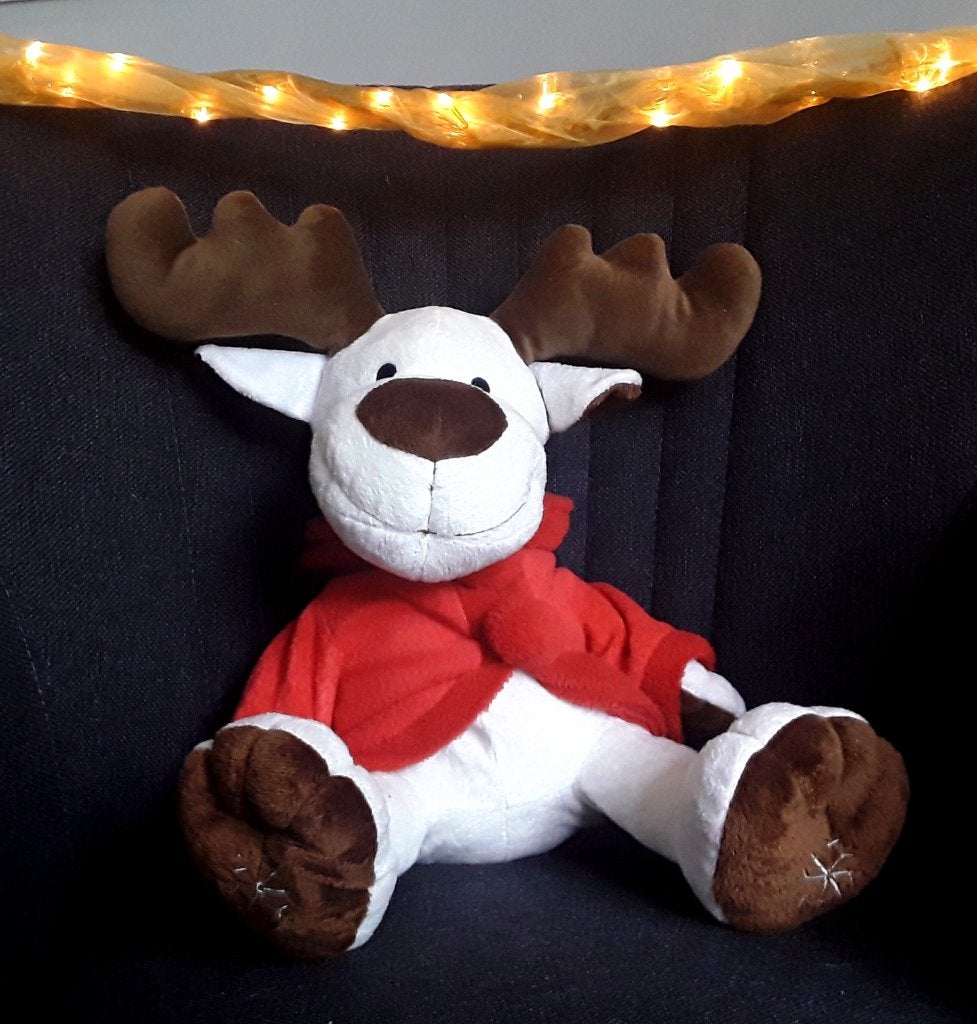 Grote kerstknuffel - rendier - Rudolph - Rudolf - knuffel -, Ophalen of Verzenden, Zo goed als nieuw