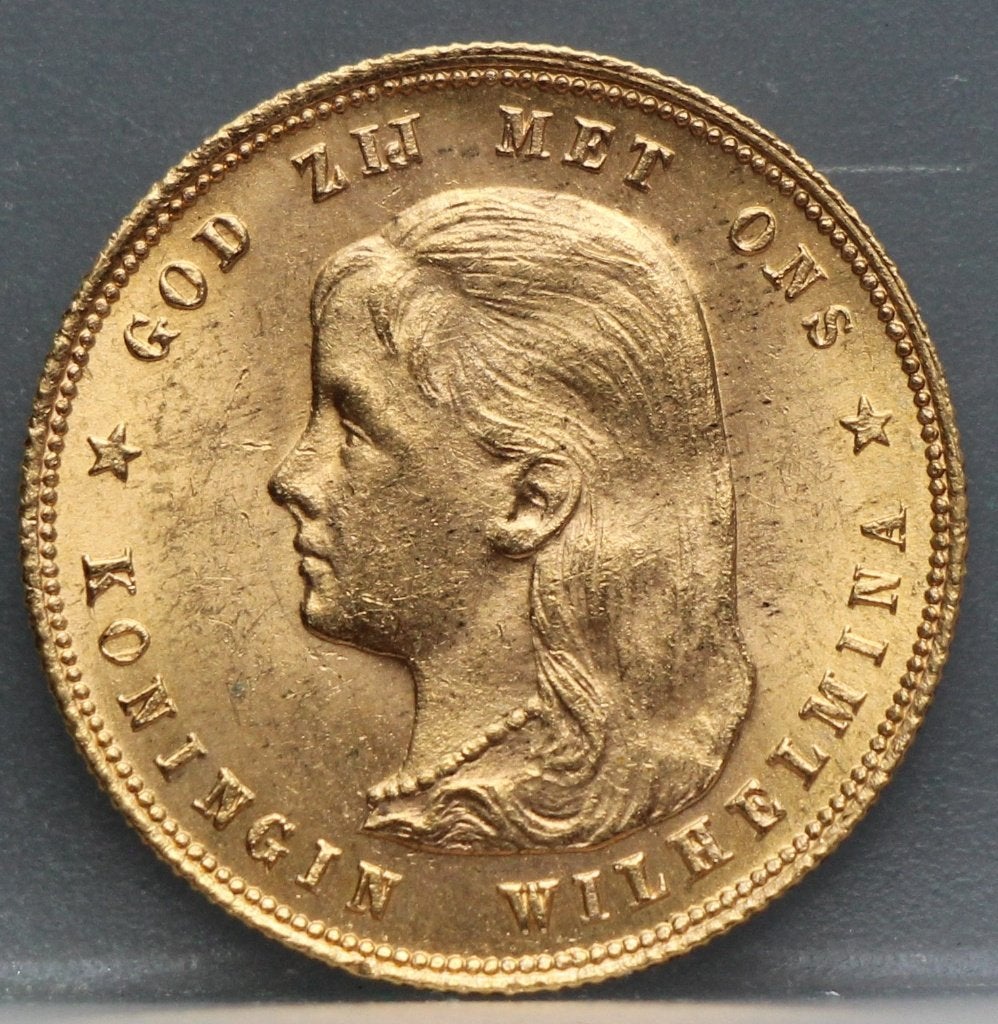 Mooi gouden tientje 1897 - 10 gulden 1897 Wilhelmina, Koningin Wilhelmina, Losse munt, 10 gulden, Goud