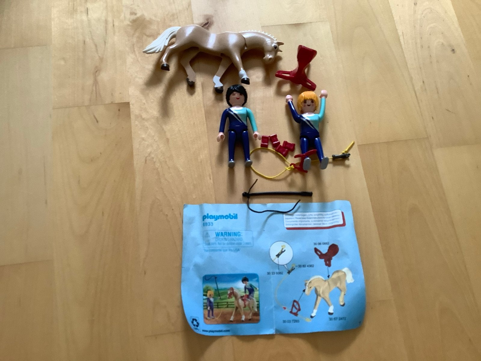 Playmobil paard met ruiters en accessoires, Gebruikt, Complete set, Ophalen of Verzenden, Country