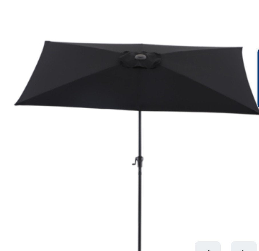 Balkonparasol Zwart 1,5 x 2,5 m, met voet, Ophalen, Zo goed als nieuw, Verstelbaar