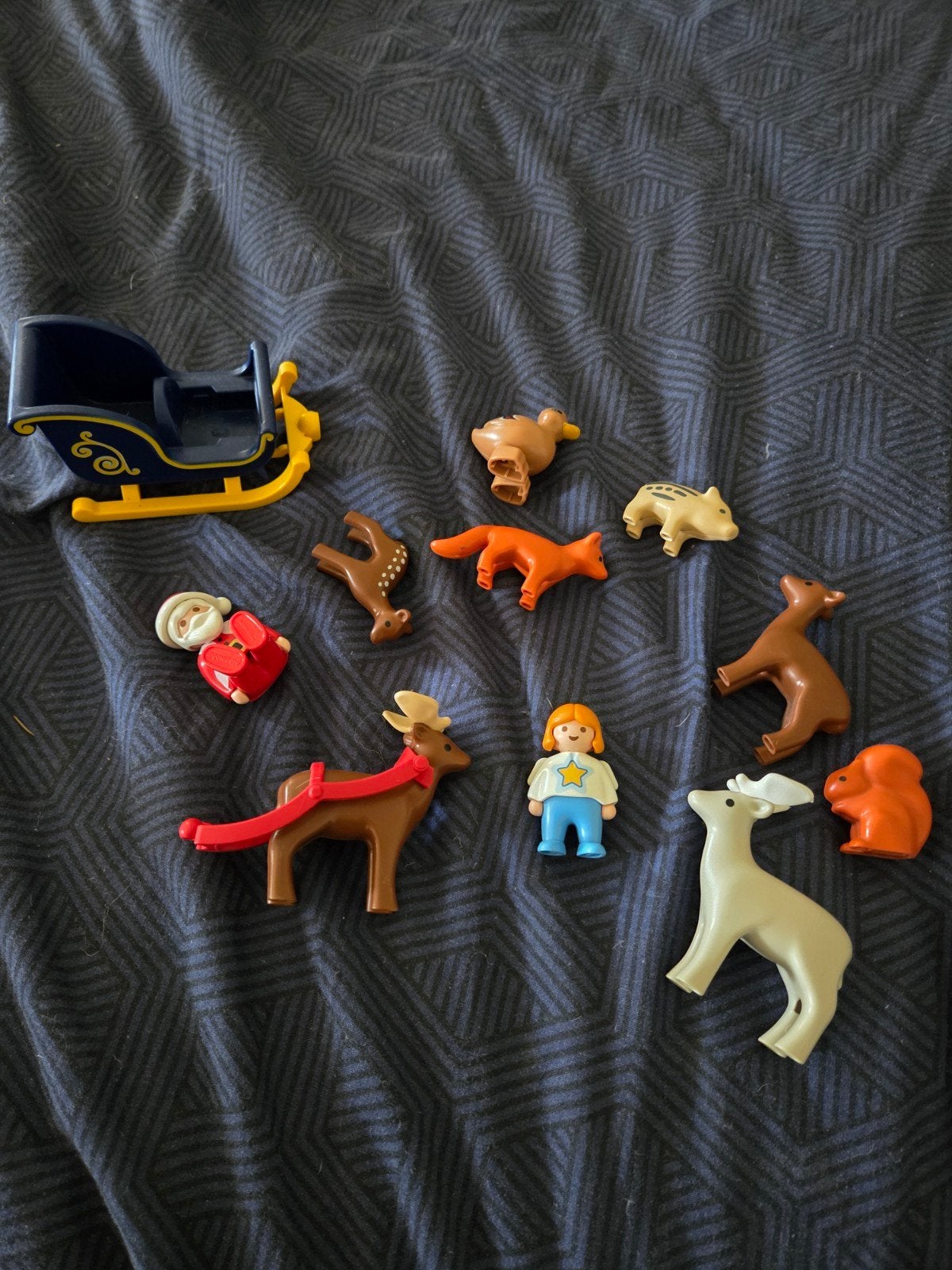 Playmobil Kerstmis Set met Sleetje en Dieren, Ophalen of Verzenden, Gebruikt, Jongen of Meisje