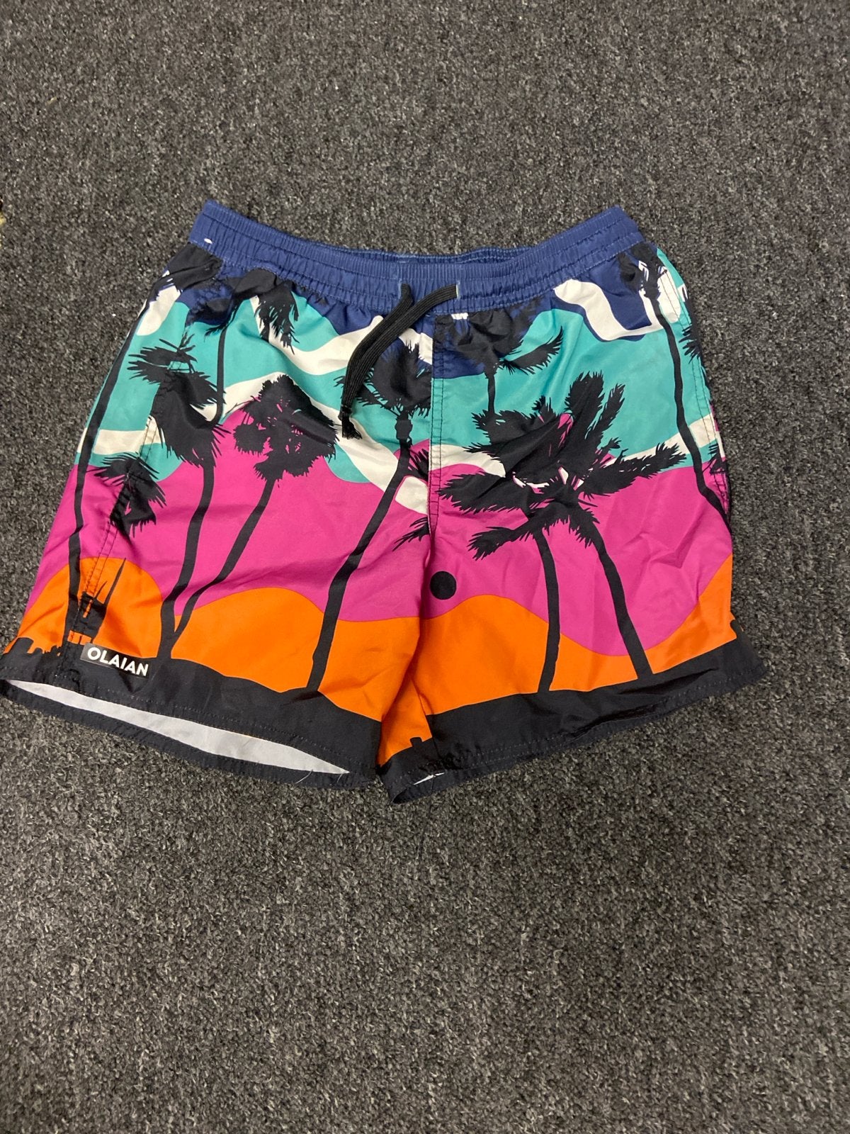 Olaian zwemshort met palmboomprint, Kleding | Dames, Ophalen of Verzenden, Zo goed als nieuw, Meerkleurig, Zwembroek of Short