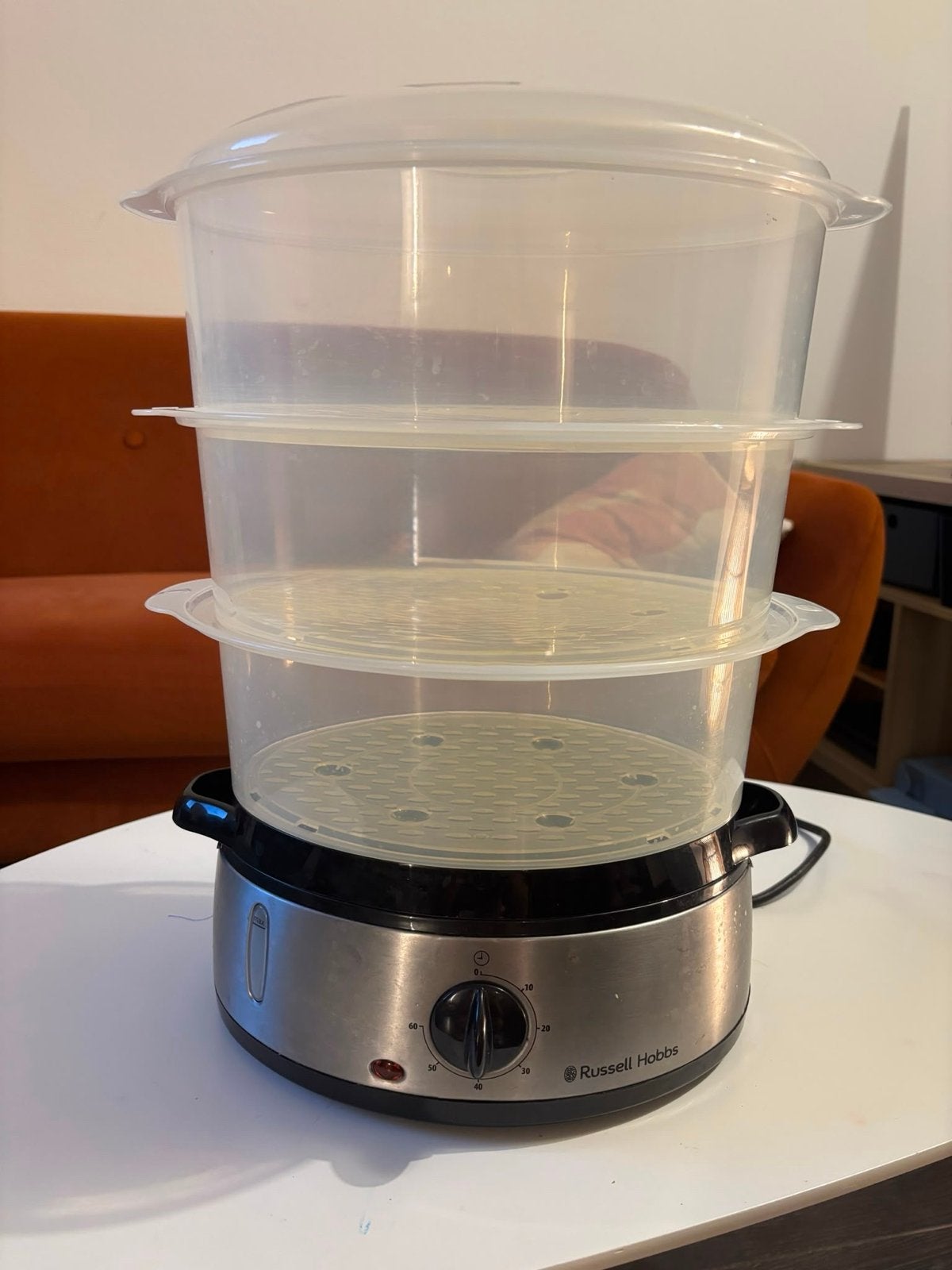 Russell Hobbs 800W Steamer stoomkoker voedselstomer 3 lagen, Witgoed en Apparatuur, Stoomapparaten, Ophalen, Gebruikt, Stoomreiniger