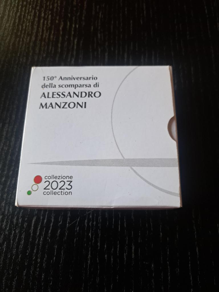 2023 Italië 2 euro Alessandro Manzoni Proof in box, schaars, Verzenden, Italië, 2 euro, Losse munt