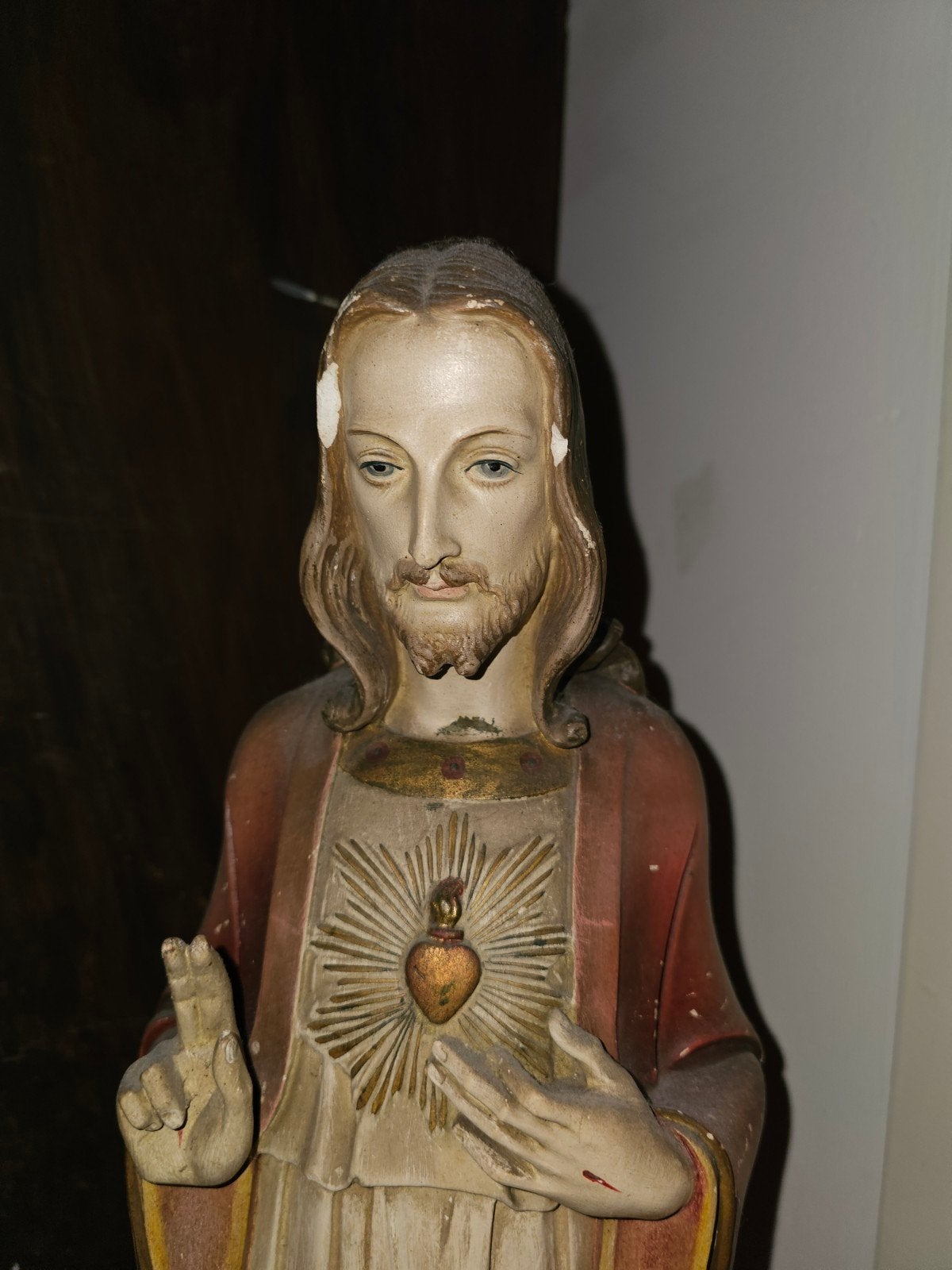 Vintage Jezus beeld, Ophalen