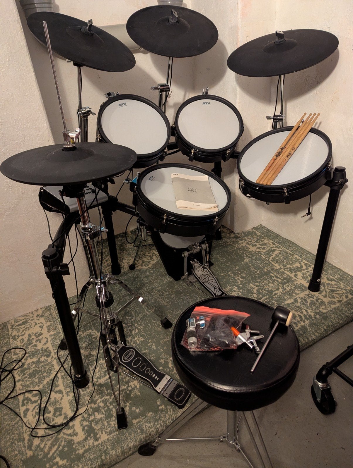ATV EXS-5 elektronische drumstel, Muziek en Instrumenten, Drumstellen en Slagwerk, Ophalen, Zo goed als nieuw, Overige merken
