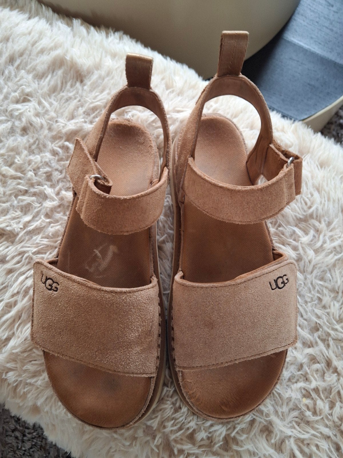 Ugg sandalen paar keer gedragen uitverkocht helemaal, Ophalen of Verzenden, Zo goed als nieuw, Bruin, Sandalen of Muiltjes
