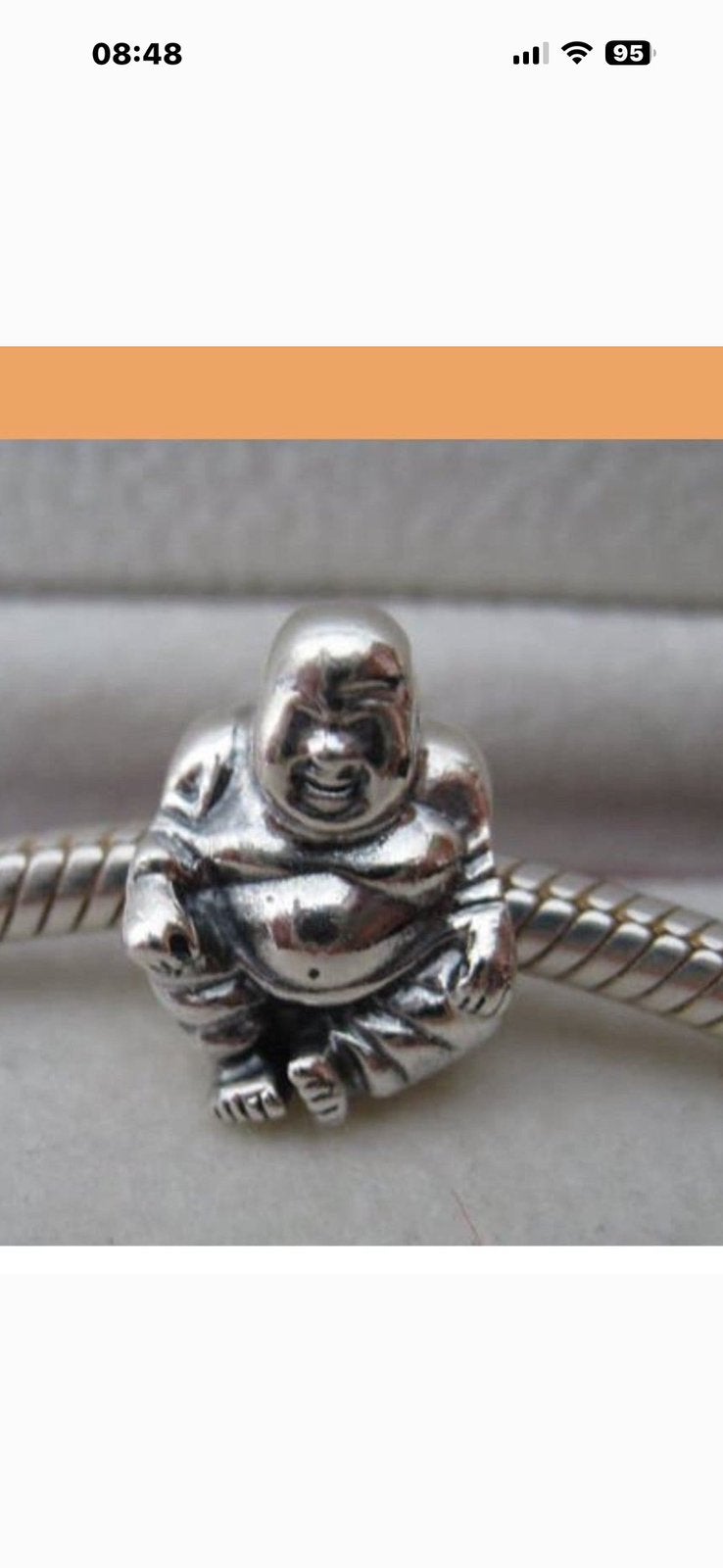 Pandora Bedel Budah, Ophalen of Verzenden, Zo goed als nieuw, Zilver, Pandora