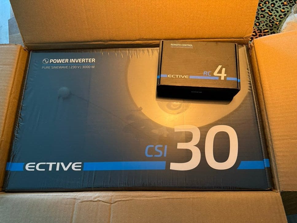 Ective CSI 30 Omvormer 3000W 12V Pure Sinus met RC4 Afstands, Ophalen, Nieuw