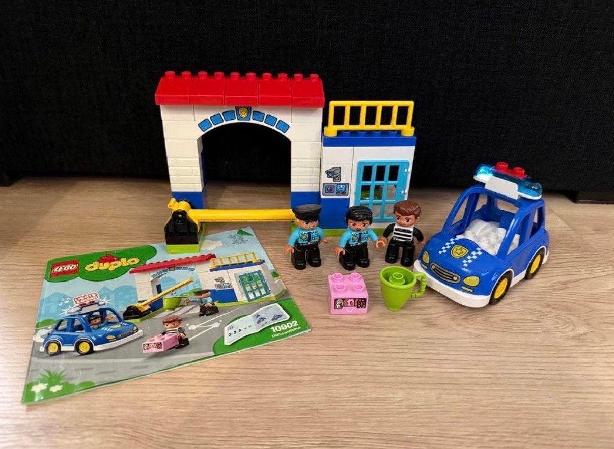 LEGO Duplo Politiebureau (10902) en Politieauto Set, Kinderen en Baby's, Speelgoed | Duplo en Lego, Compleet, Ophalen of Verzenden
