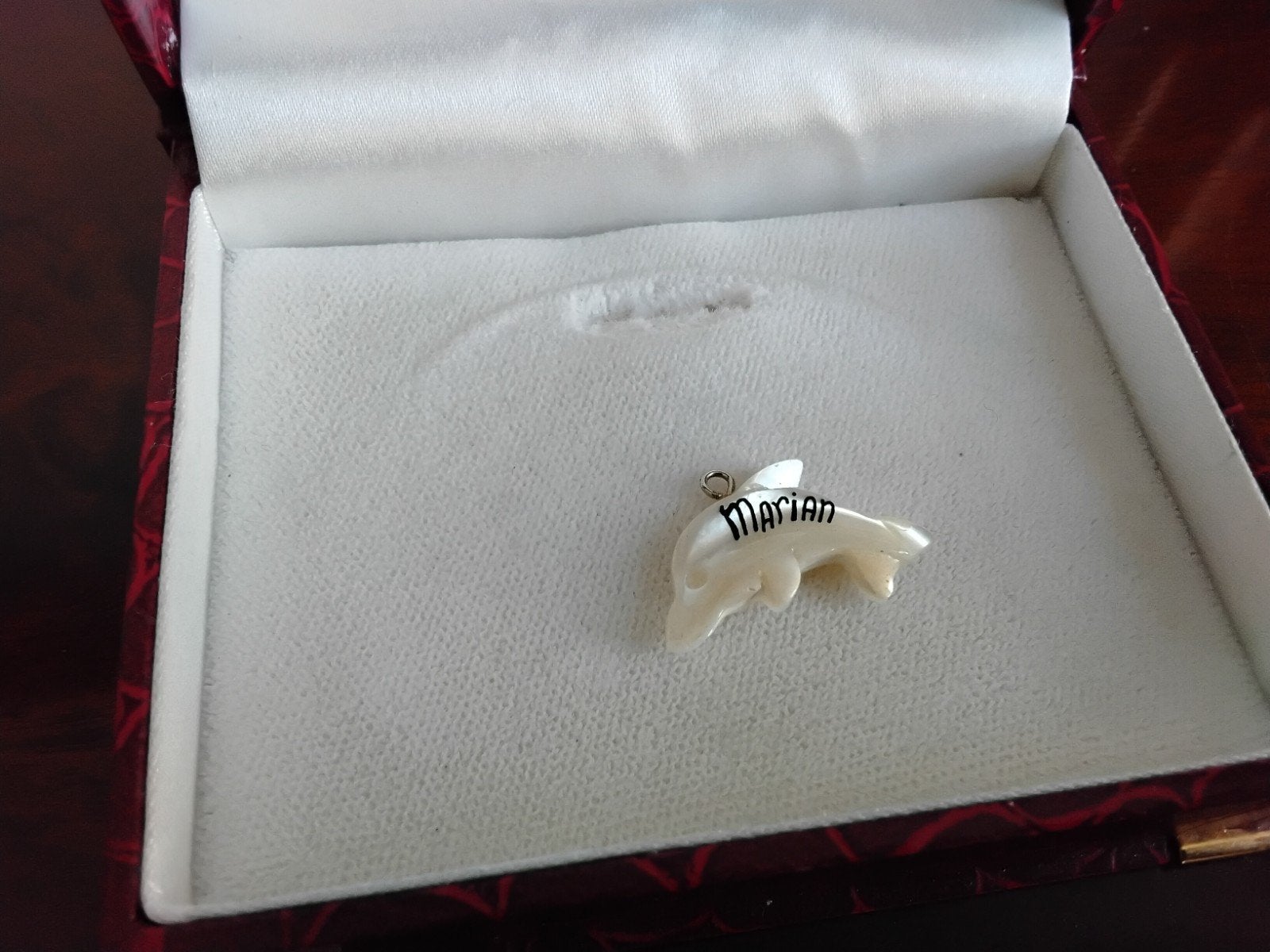 Dolfijn hanger met de naam marian, IJzer of Staal, Ophalen of Verzenden, 17 tot 18, Dame