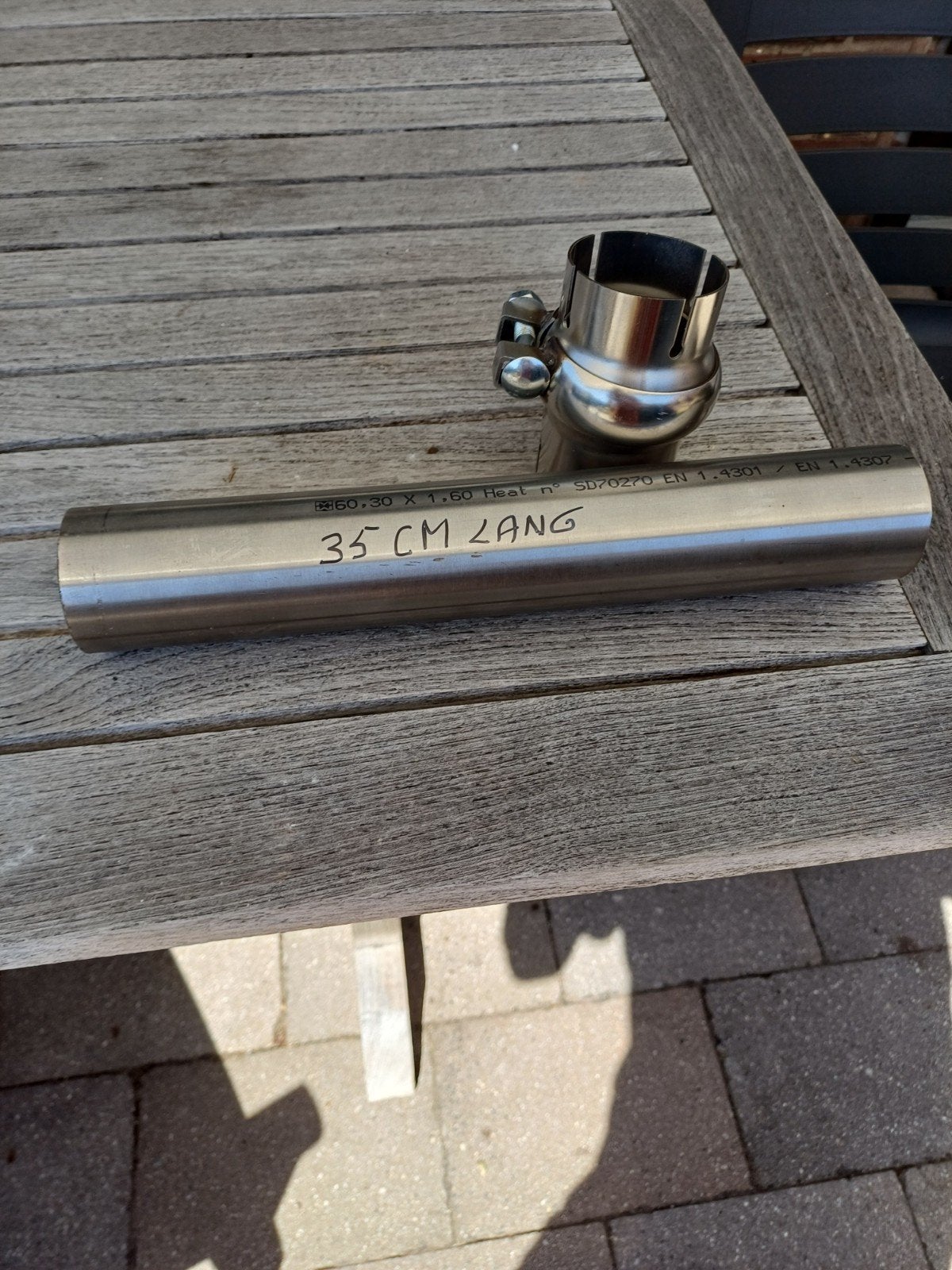 Uitlaat reparatie stuk roest vast staal 64 mm, Ophalen of Verzenden, Nieuw