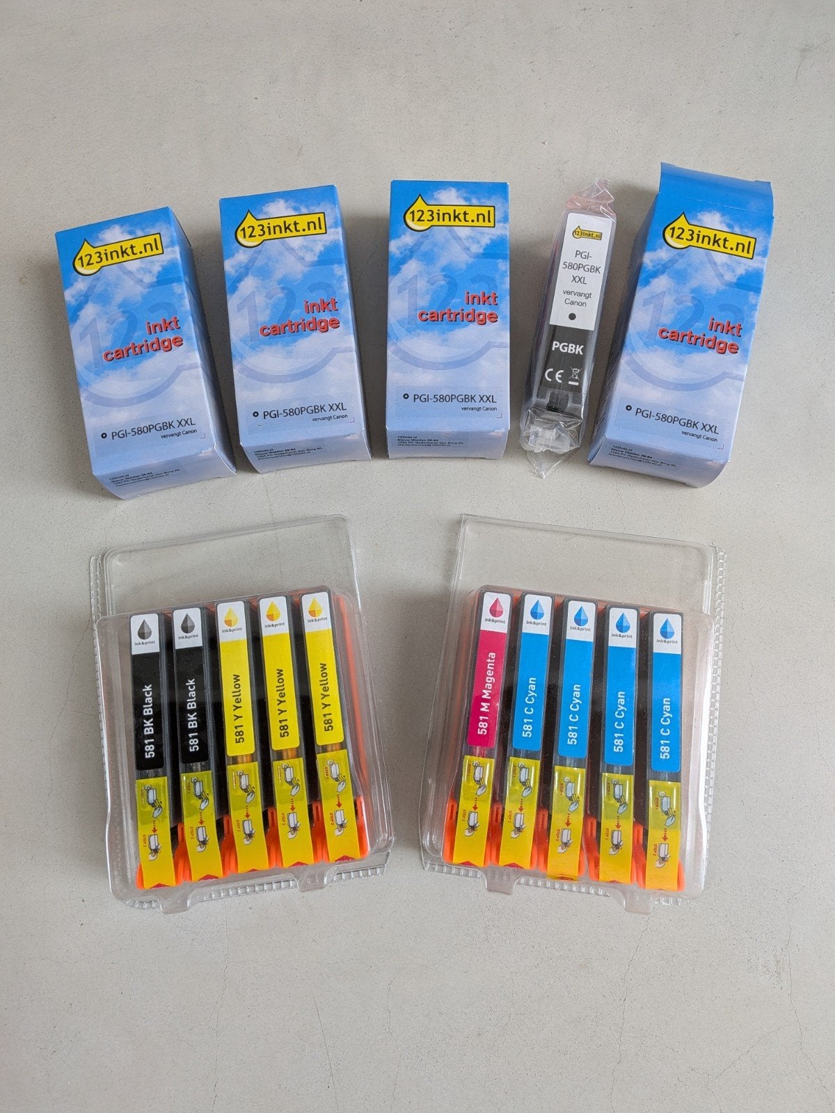 Cartridges Canon PGI-580PGBK XXL en 581, Computers en Software, Kleur printen, Canon, Printer, Inkjetprinter