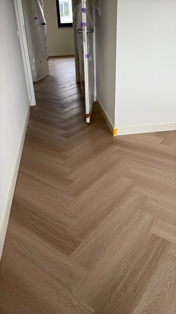 Floorlife PVC Yup Fulham Herringbone Smoky 1612 visgraat, Kunststof, 50 tot 150 cm, Overige typen, Nieuw