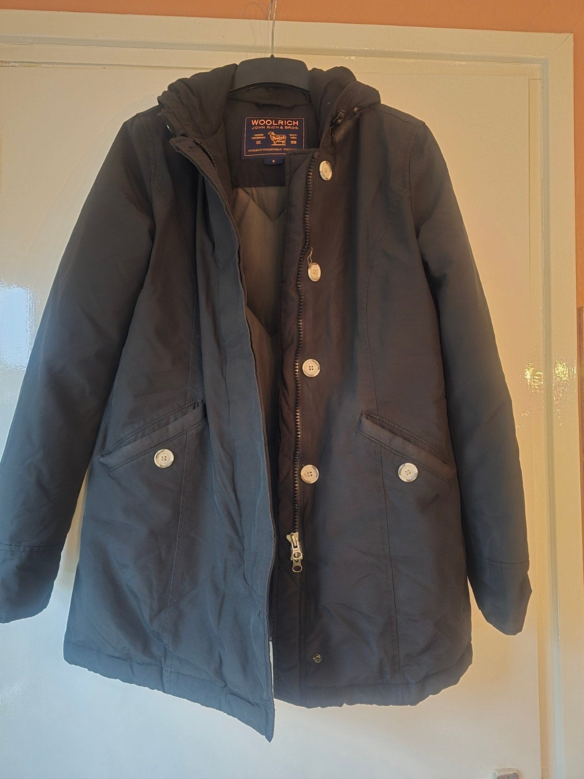 woolrich jas maat S, Verzenden, Zo goed als nieuw, Zwart