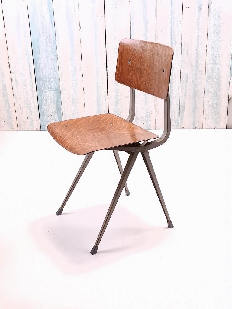 Vintage Ahrend stoel Result Bruin, Huis en Inrichting, Stoelen, Ophalen, Gebruikt, Wit, Gispen