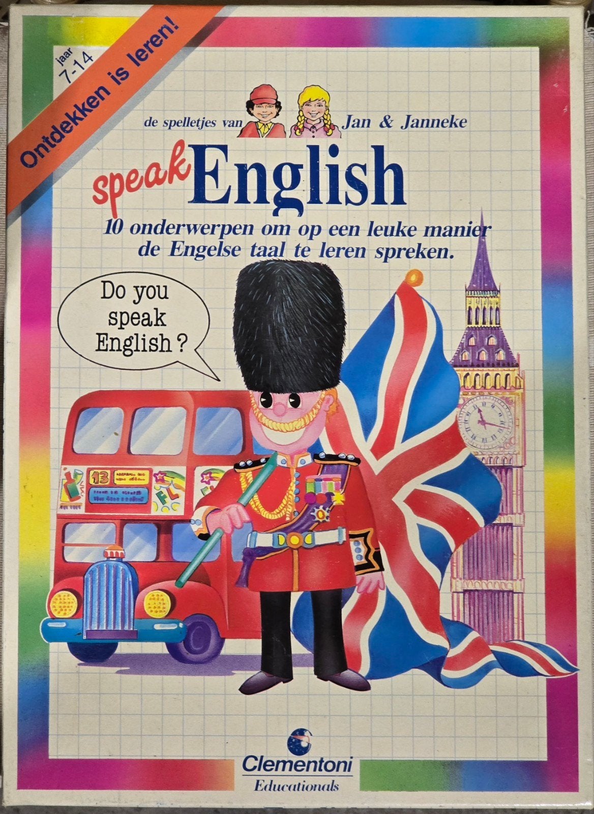 Speak English spel Clementoni Educ. 7-14 jaar, Een of twee spelers, Ophalen, Gebruikt, Clementoni Educational