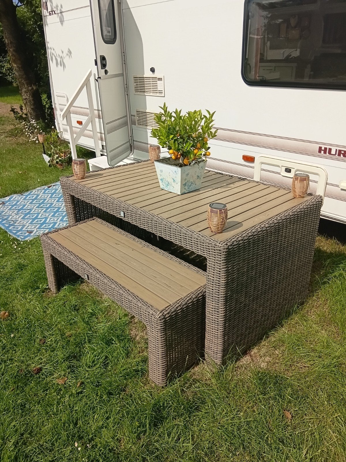 Leuk tuinset nog in nieuwstaat, Tuin en Terras, Tuinsets en Loungesets, Ophalen of Verzenden, Zo goed als nieuw, 2 zitplaatsen