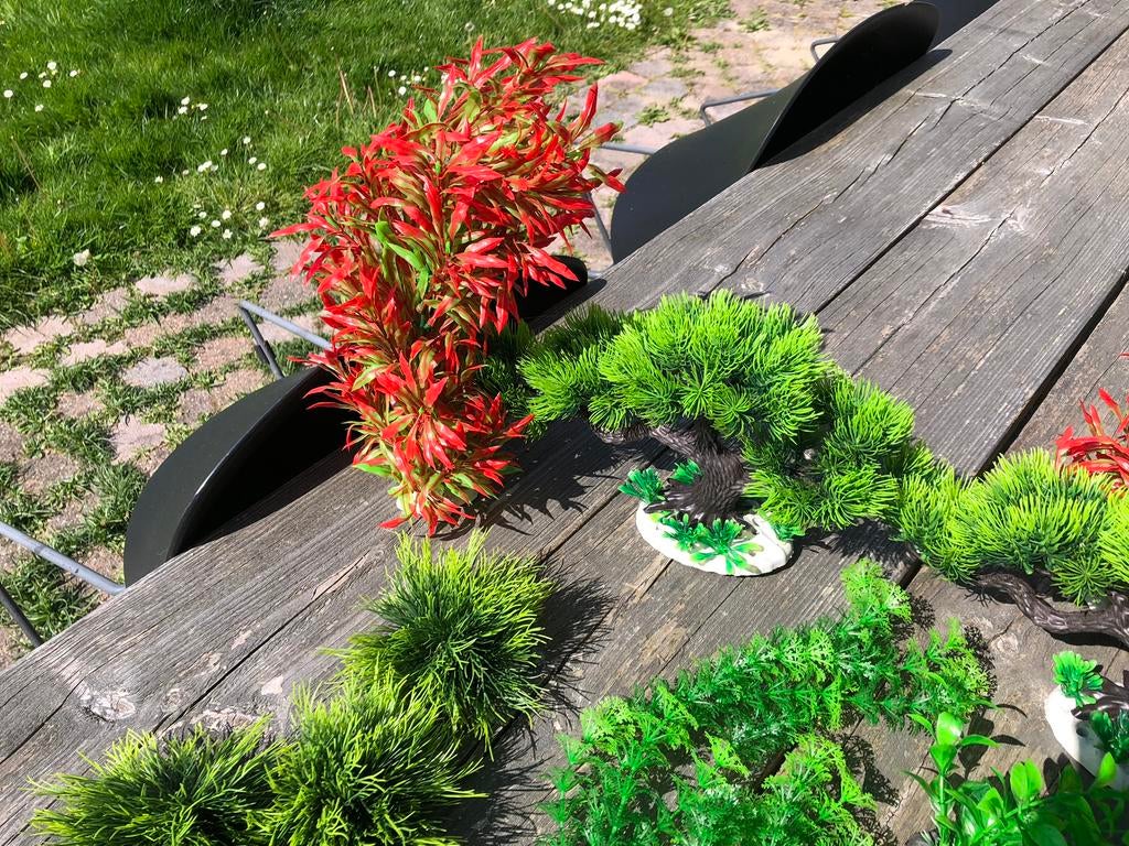 Kunst aquarium planten., Dieren en Toebehoren, Verzenden, Gebruikt, Plant(en), Steen of Hout
