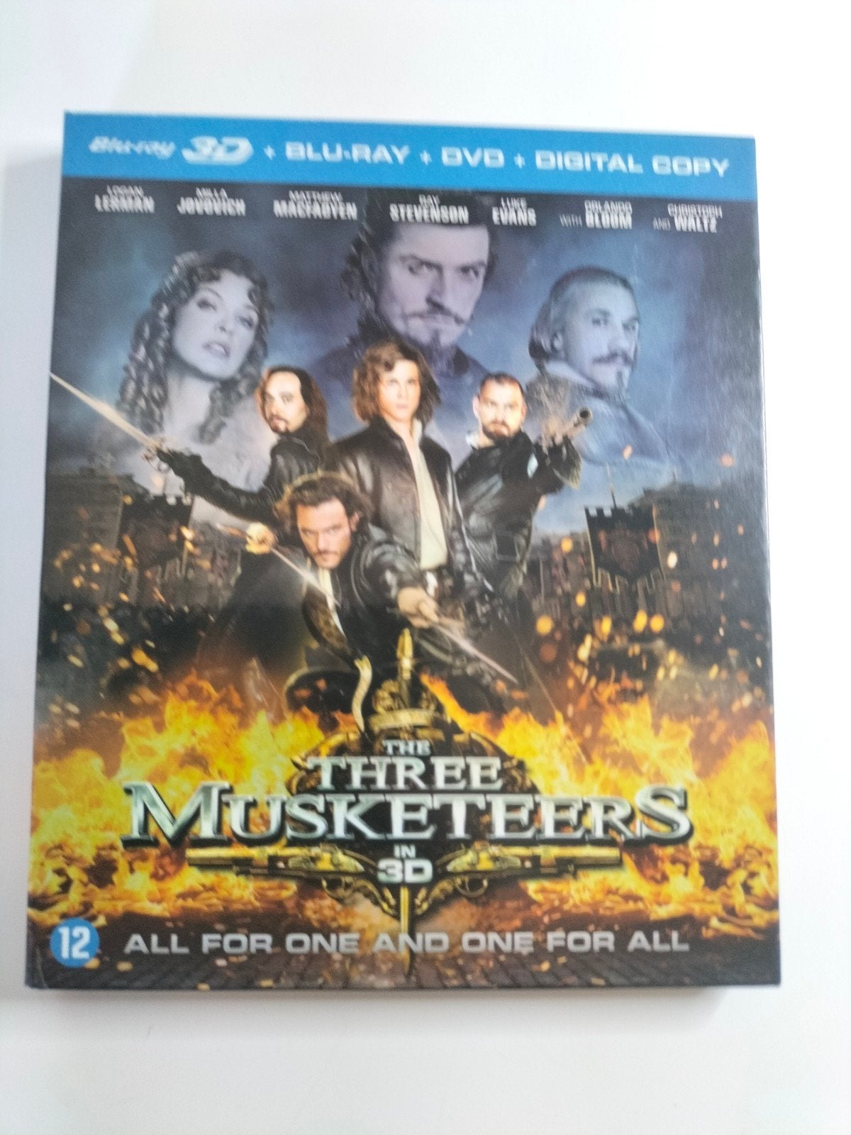 The Three Musketeers 3D Blu-ray, Cd's en Dvd's, Blu-ray, Zo goed als nieuw, Actie, 3D Blu-ray, Film, Vanaf 12 jaar, Inclusief digitale kopie
