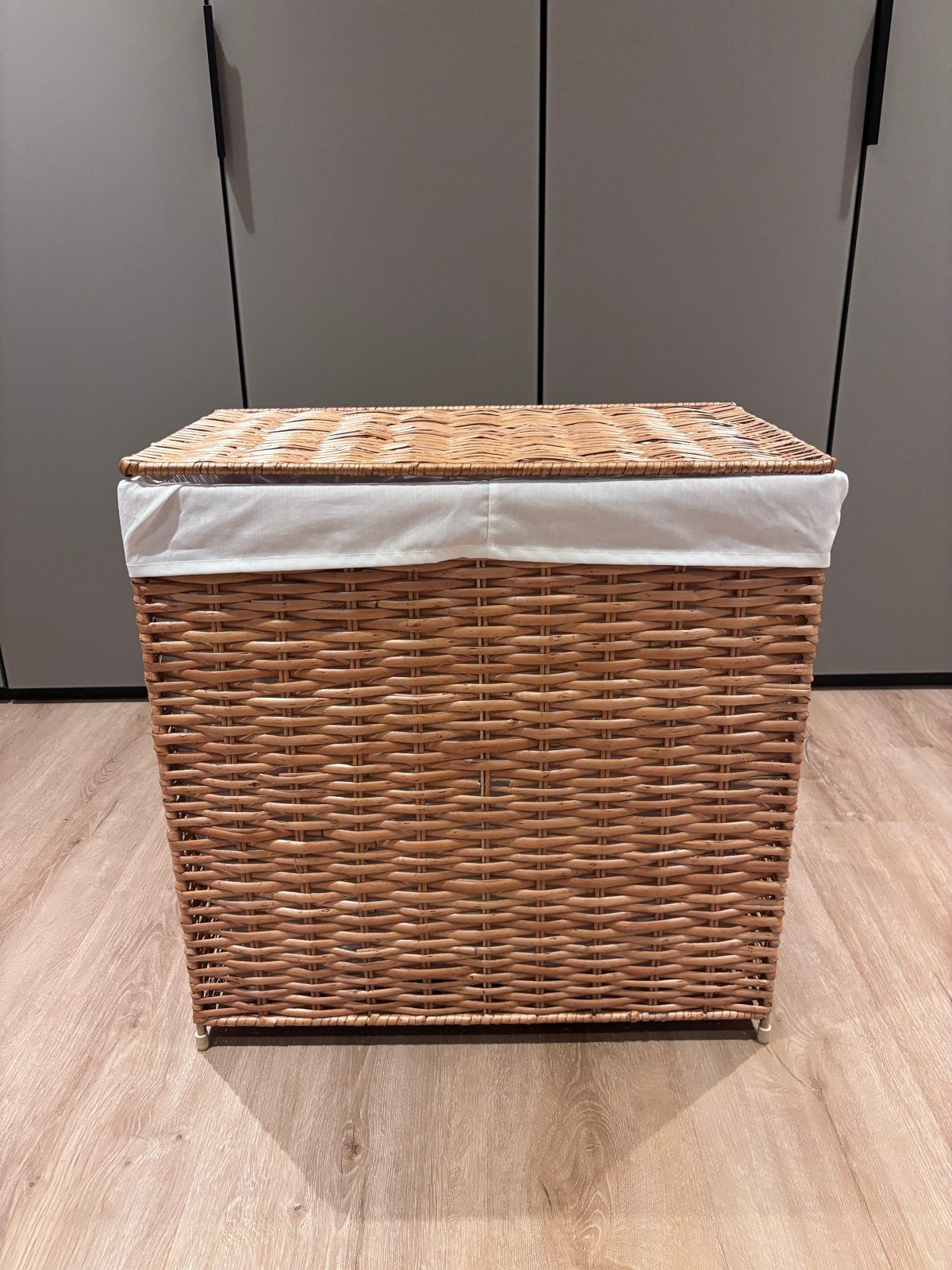 Ikea wasmand met deksel, Ophalen, Gebruikt, Landelijk, Natuurlijk materiaal