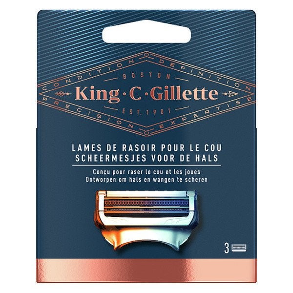 Gillette Fusion Scheermesjes King C. 3 stuks, Sieraden, Tassen en Uiterlijk, Uiterlijk | Gezichtsverzorging, Ophalen, Nieuw, Gehele gezicht