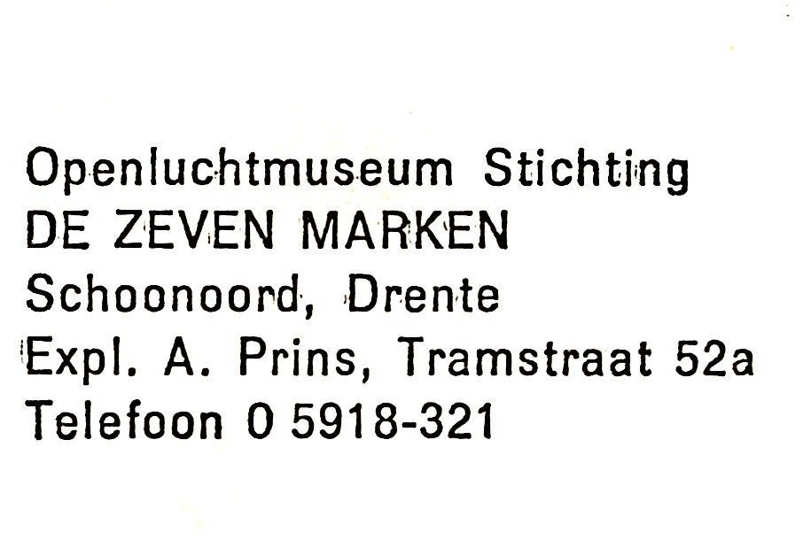 939772 Schoonoord Ingang Museum 1967 Dr Gelopen met zegel, Ophalen of Verzenden, 1960 tot 1980, Gelopen, Drenthe