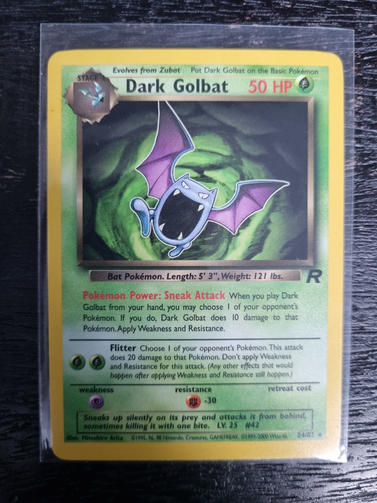 Dark golbat 24/82 team rocket , rare * € 15, Ophalen of Verzenden, Zo goed als nieuw, Losse kaart