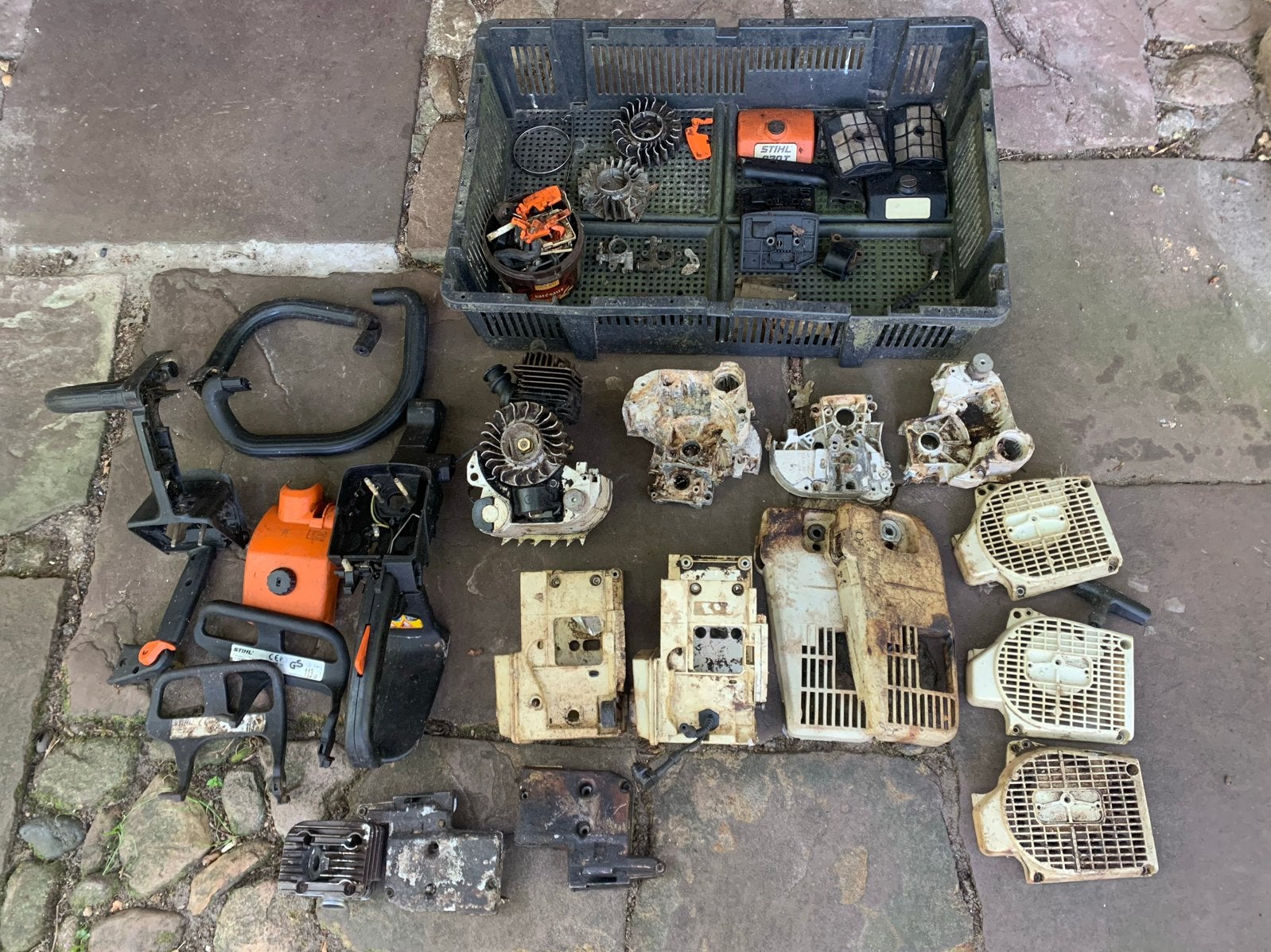 Stihl 020, 020T, MS200, MS200T onderdelen voor reparatie, Tuin en Terras, Hand-tuingereedschap, Ophalen of Verzenden, Gebruikt