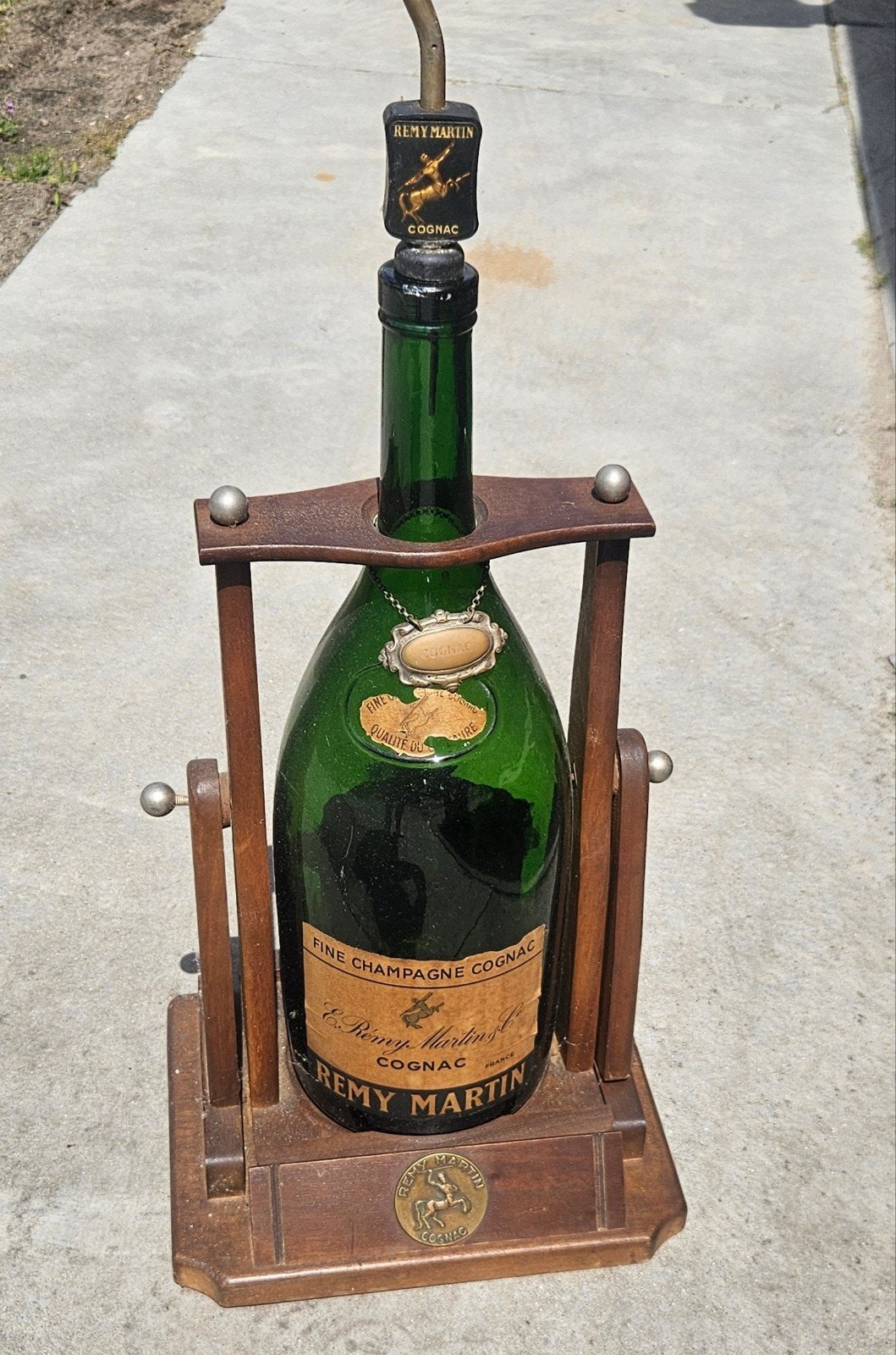 Vintage Remy Martin Cognac Fles met Houten Houder, Ophalen of Verzenden
