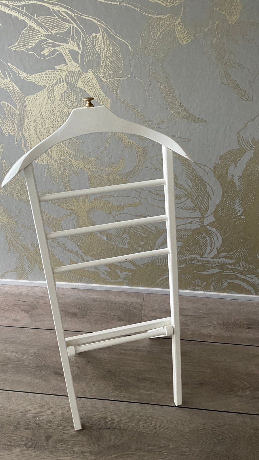 Elegante hoogglans witte kledinghanger standaard 30x85 cm, Huis en Inrichting, Woonaccessoires | Kapstokken, Gebruikt, Overige typen