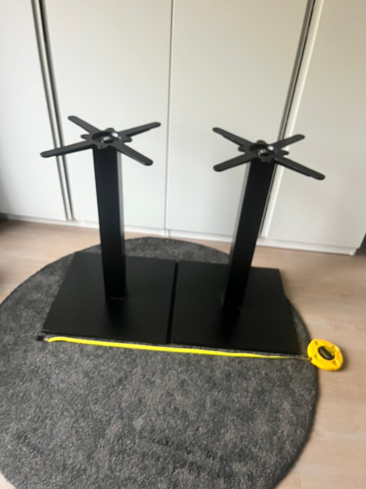 2x Zwarte Gietijzeren tafelonderstel 50x50x74 (2 stuks), Ophalen, Bistro, 50 tot 100 cm, 50 tot 100 cm