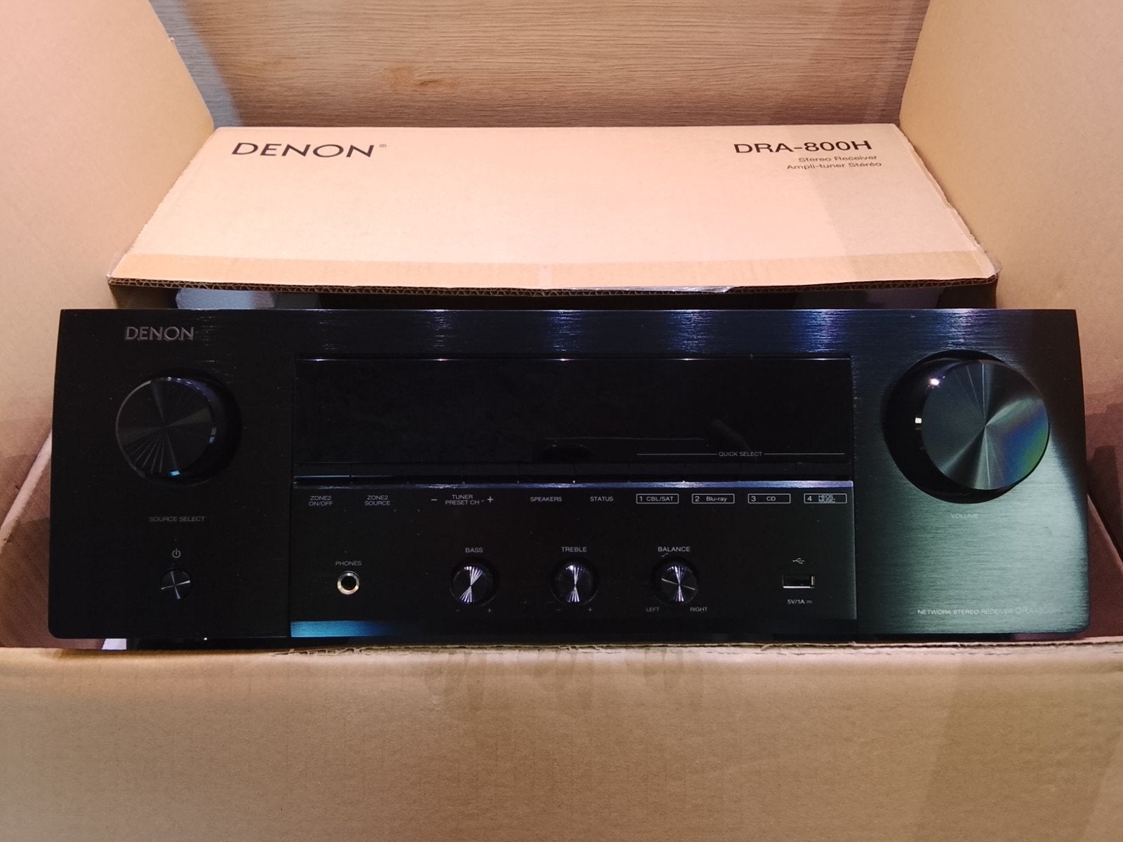 Denon DRA-800H Stereo Receiver - Zo goed als nieuw, Ophalen of Verzenden, Zo goed als nieuw, Denon