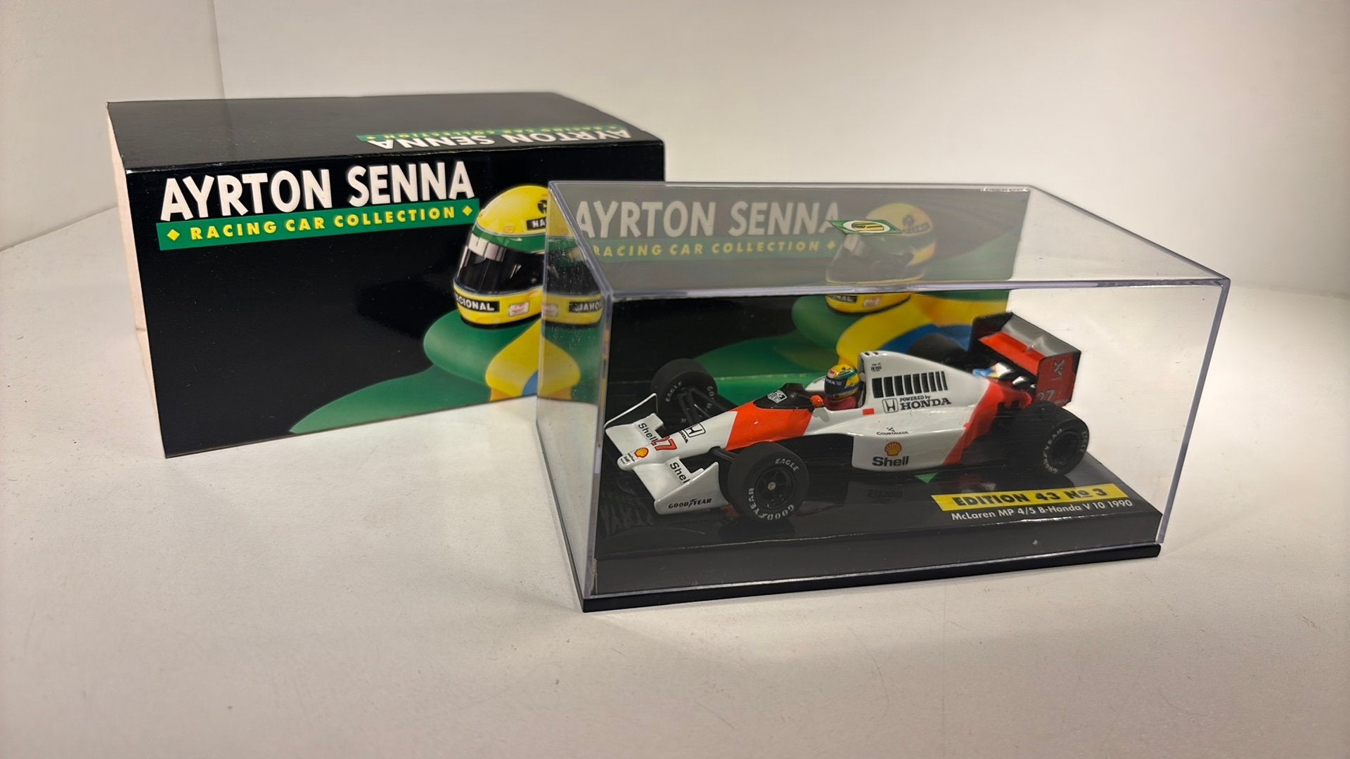 F1 McLaren mp4/5 honda 1990 ayrton senna minichamps 1.43, Hobby en Vrije tijd, Modelauto's | 1:43, Auto, Ophalen of Verzenden